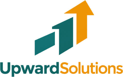 Upward Solutions logo: ascending steps forming an upward arrow